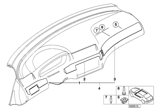 Genuine BMW 51457155762 E46 Set Of Wooden Covers, Cockpit PAPPEL RAUCHGR. (Inc. 320Ci, 325Ci & 316Ci)