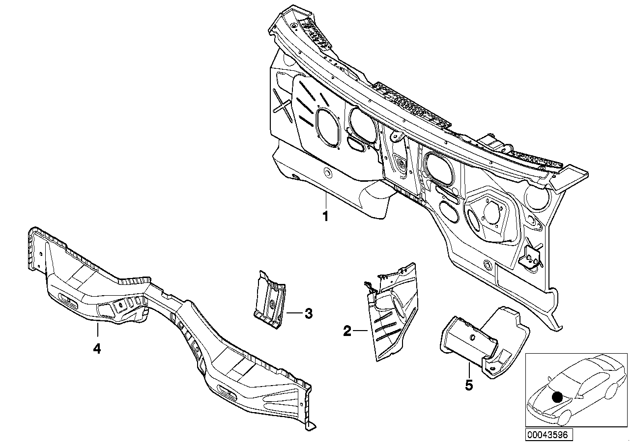 Genuine BMW 41118265567 E53 Left Reinforcement Floor Panel (Inc. X5)