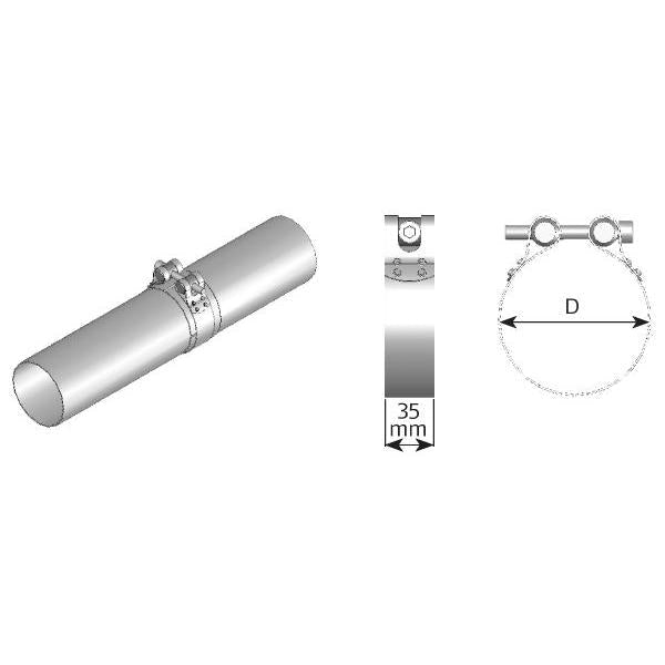 DINEX DIN99816 Exhaust System Clamping Piece
