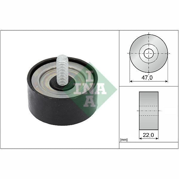 INA 532100110 V-Ribbed Belt Deflection/Guide Pulley