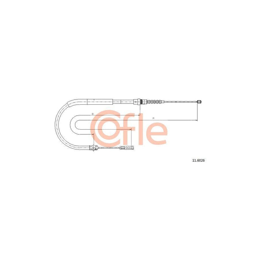 Cofle 92.11.6026 Hand Brake Cable for Peugeot 605 Saloon