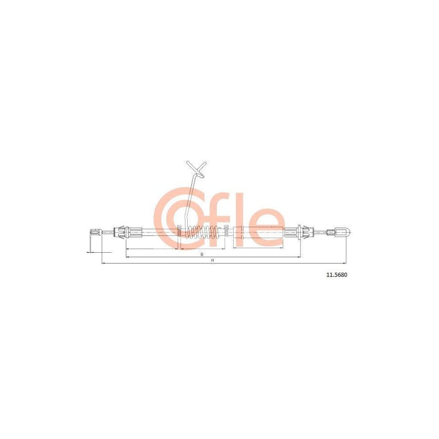 Cofle 92.11.5680 Hand Brake Cable for Ford Transit