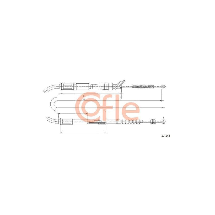 Cofle 17.143 Hand Brake Cable
