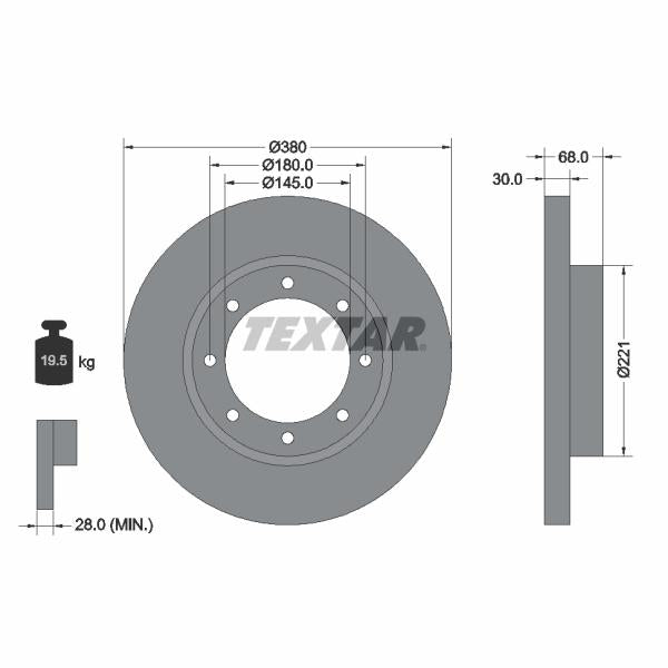 TEXTAR 93025600 Brake Disc