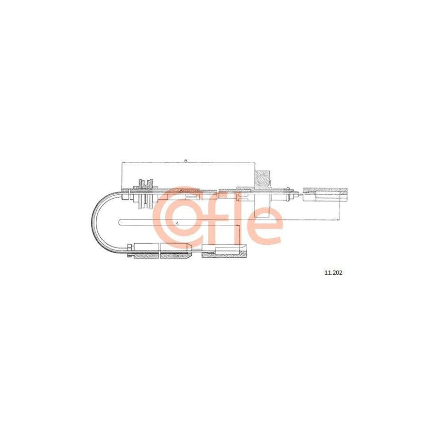 Cofle 92.11.202 Clutch Cable for Audi 100