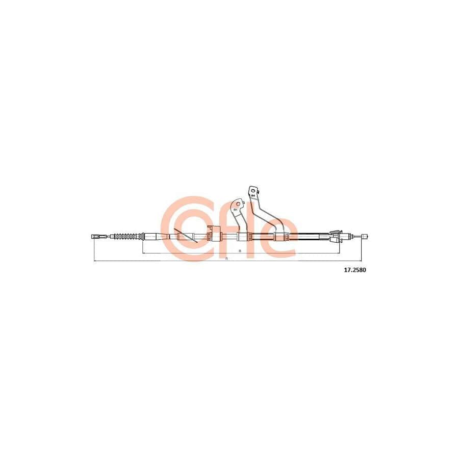 Cofle 17.2580 Hand Brake Cable for Hyundai I30