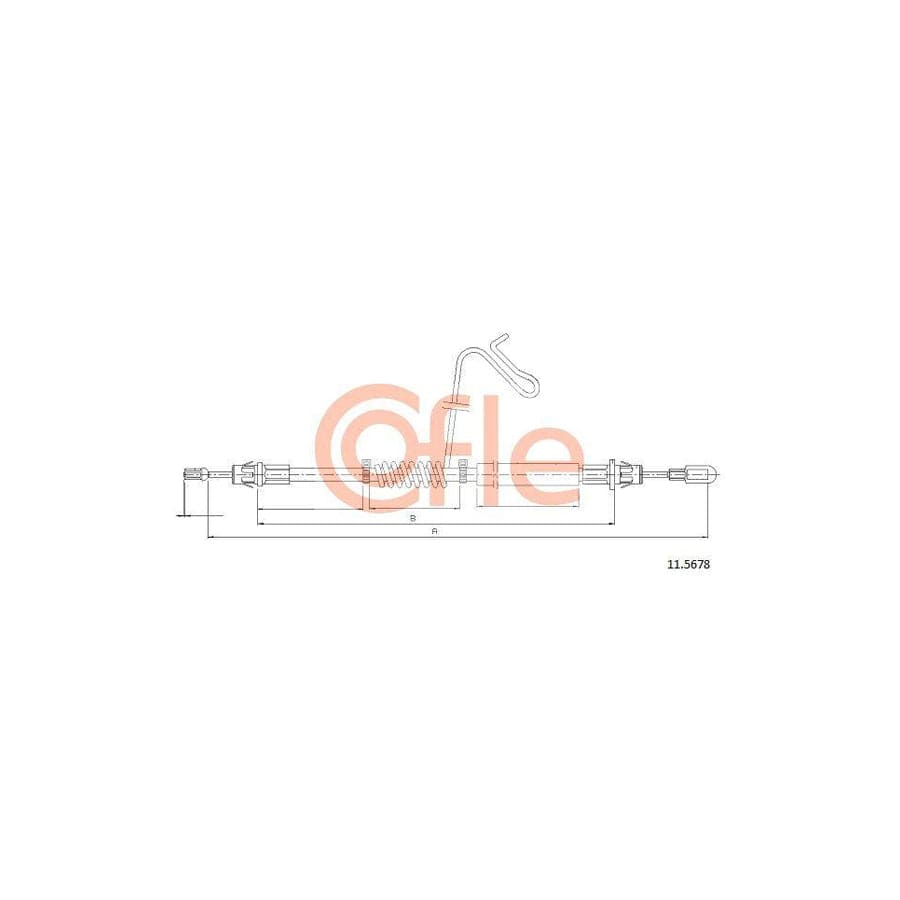 Cofle 92.11.5678 Hand Brake Cable for Ford Transit