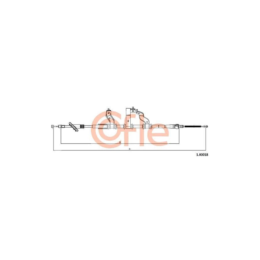 Cofle 1.Ki018 Hand Brake Cable for KIA Sportage II (Je, Km)