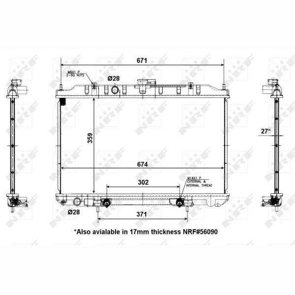 NRF NRF56091 Engine Radiator