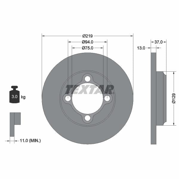 TEXTAR 92116900 Brake Disc