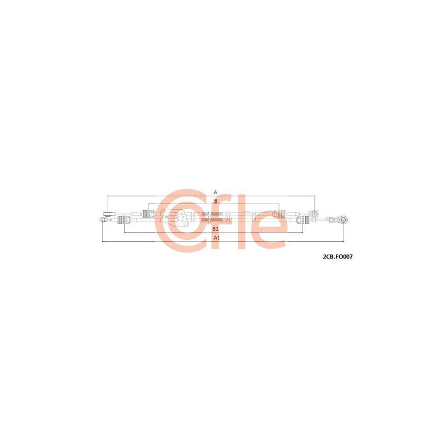 Cofle 2Cb.Fo007 Cable, Manual Transmission for Ford Fiesta