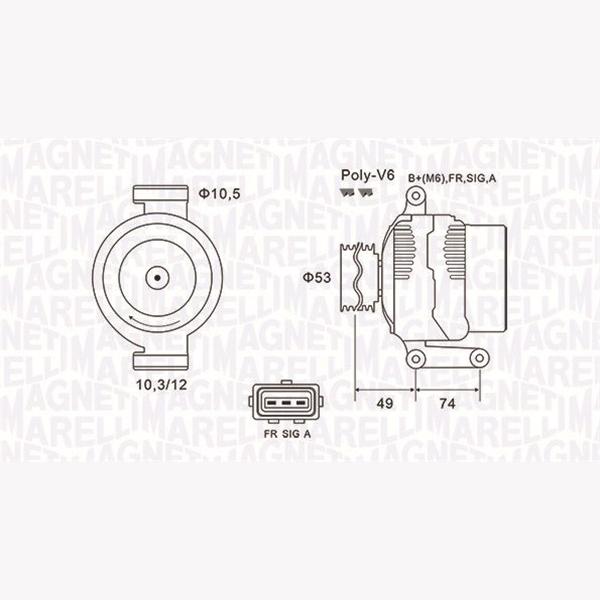 MAGNETI MARELLI 063731638010 Alternator
