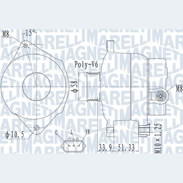 MAGNETI MARELLI 063732138010 Alternator