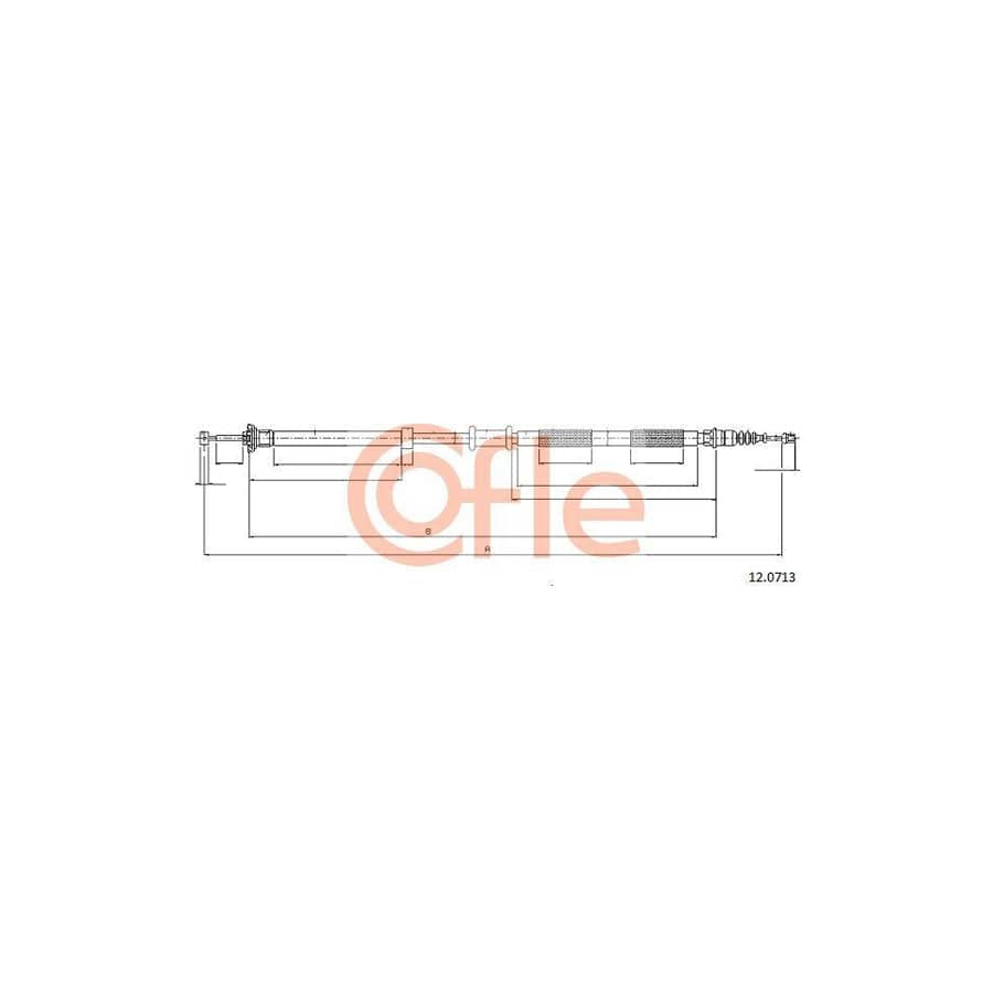 Cofle 92.12.0713 Hand Brake Cable for Fiat Panda II Hatchback (169)