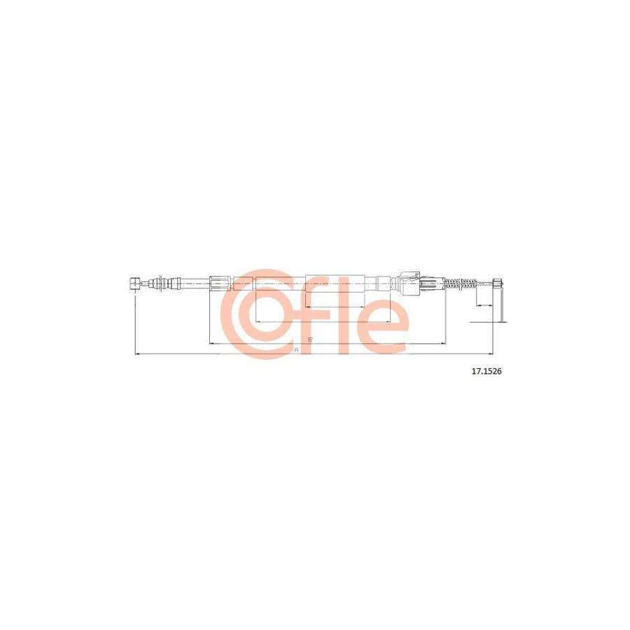 Cofle 17.1526 Hand Brake Cable for Toyota Previa / Estima I (Xr10, Xr20)
