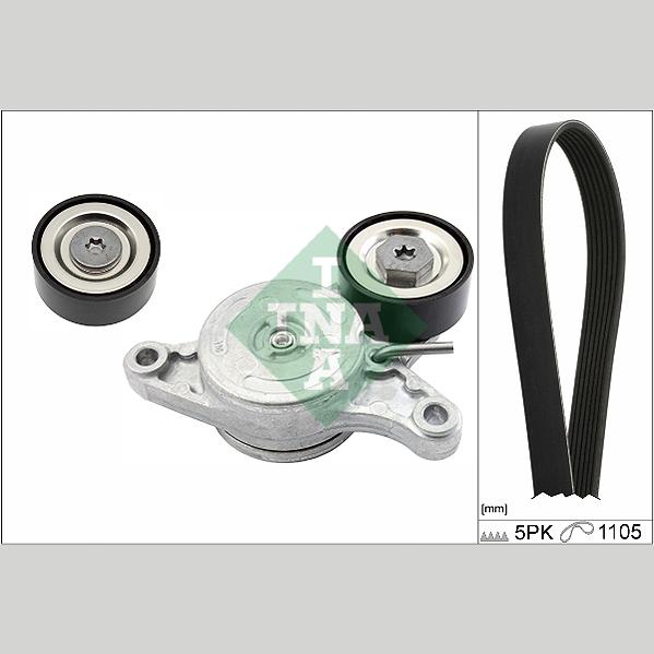 INA 529015410 V-Ribbed Belt Set