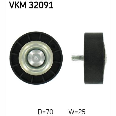 SKF VKM32091 V-Ribbed Belt Deflection/Guide Pulley