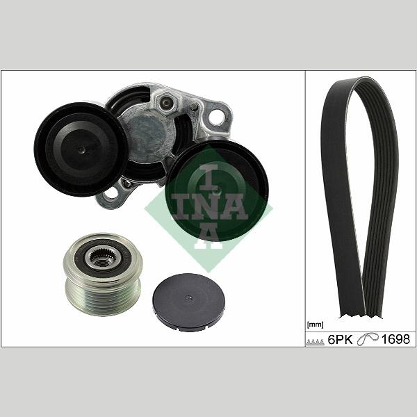 INA 529020620 V-Ribbed Belt Set