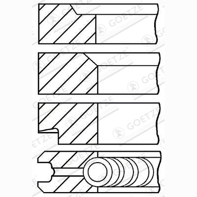GOETZE 08-348000-10 Piston Ring Kit