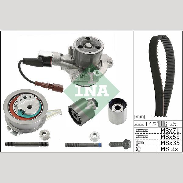 INA 530075930 Water Pump & Timing Belt Kit