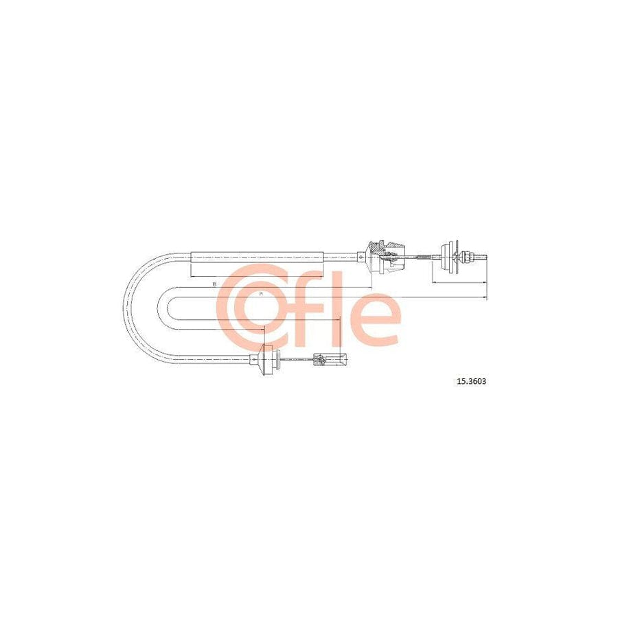 Cofle 15.3603 Clutch Cable for Peugeot 205