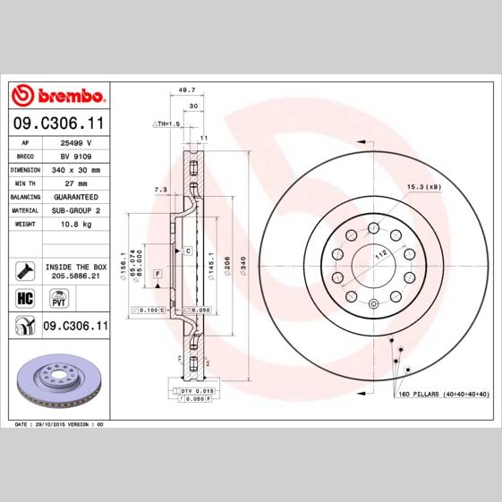 TOURMAX BCF-424 Disc Brake Caliper Repair Kit