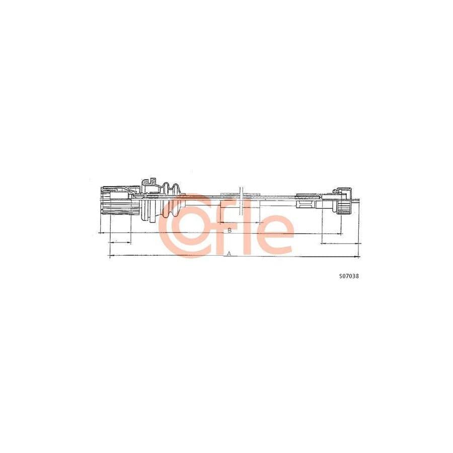Cofle 92.S07038 Speedometer Cable for Fiat Uno Hatchback (146)
