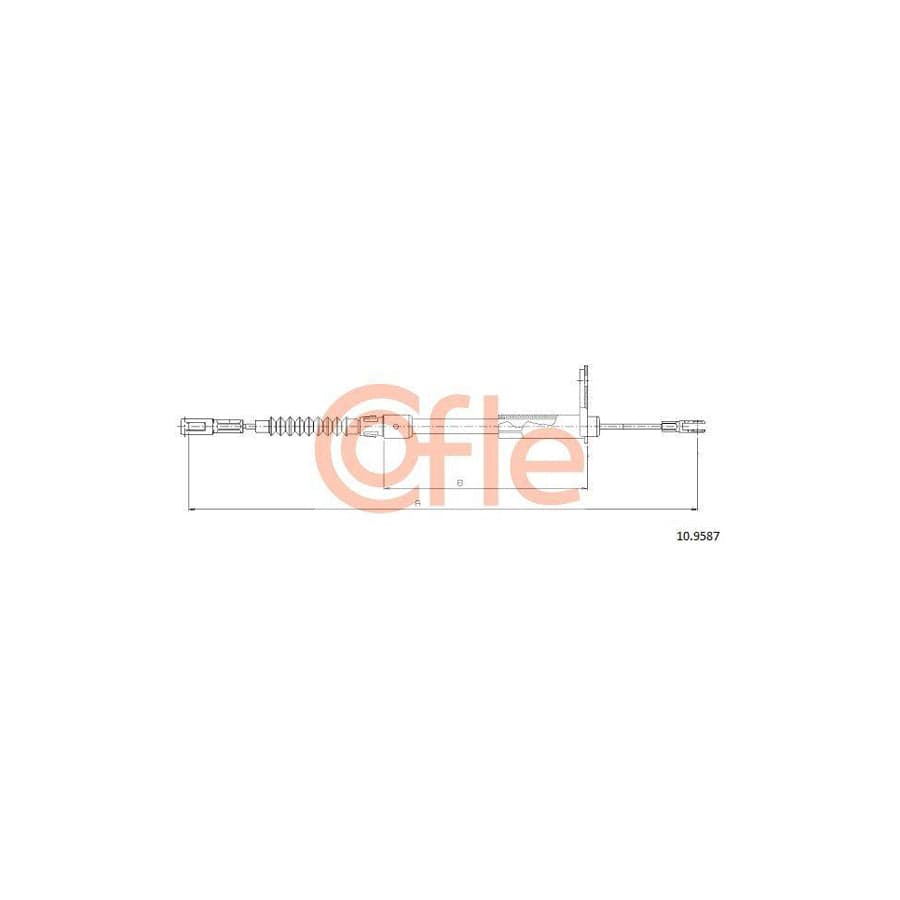 Cofle 92.10.9587 Hand Brake Cable Suitable for Mercedes-Benz S-Class