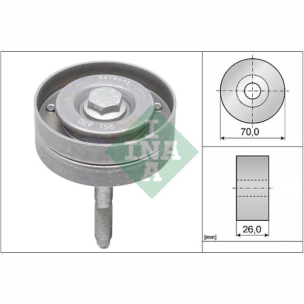 INA 532059610 V-Ribbed Belt Deflection/Guide Pulley