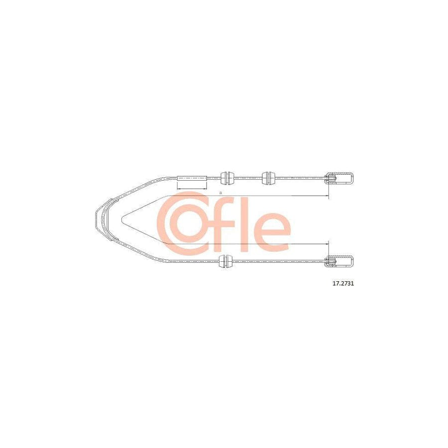 Cofle 17.2731 Hand Brake Cable for Toyota Corolla