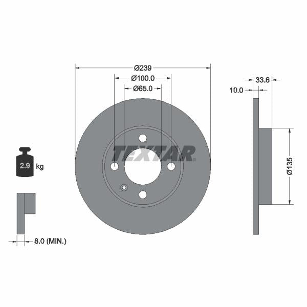 TEXTAR 92071903 Brake Disc