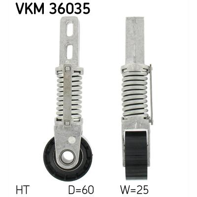 SKF VKM36035 V-Ribbed Belt Tensioner Pulley