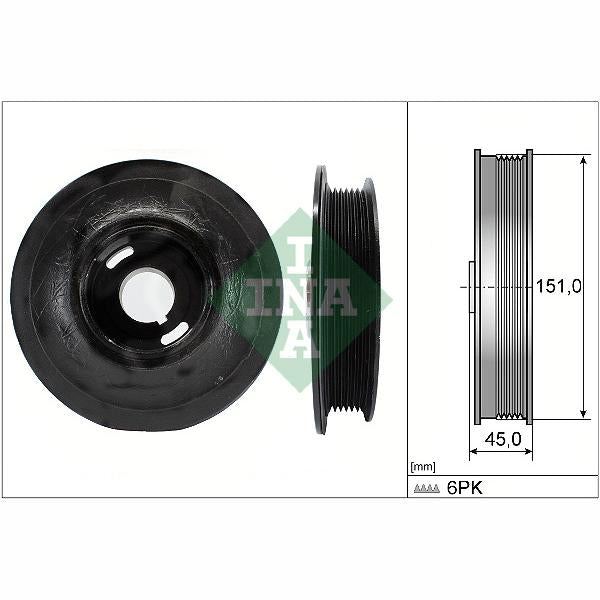 INA 544007210 Crankshaft Belt Pulley