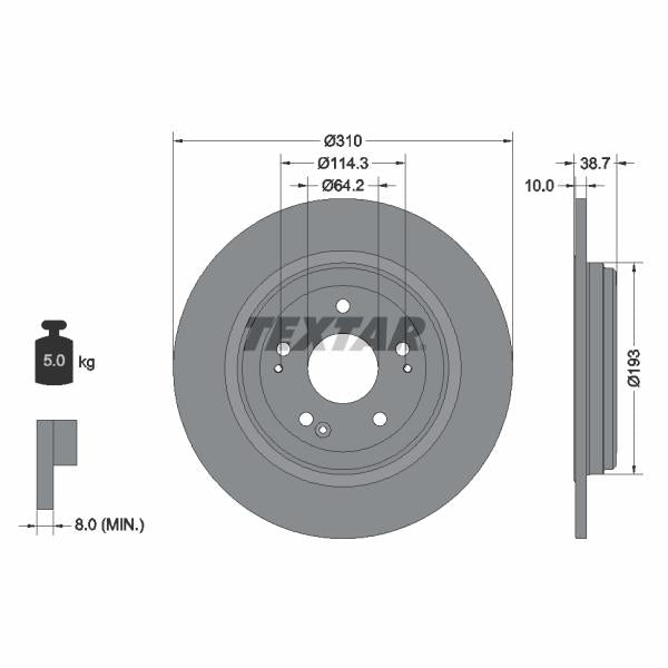 AUTOFREN SEINSA D7-208C Brake Caliper Guide Sleeve Kit