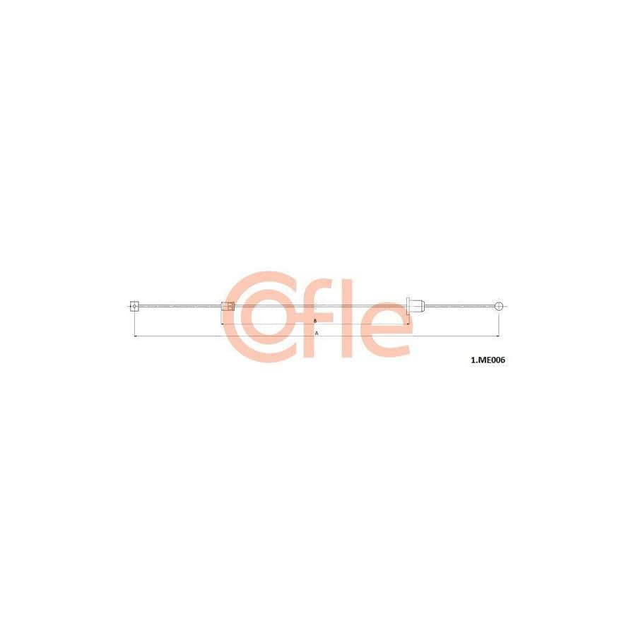 Cofle 1.Me006 Hand Brake Cable Suitable for Mercedes-Benz C-Class Saloon (W202)