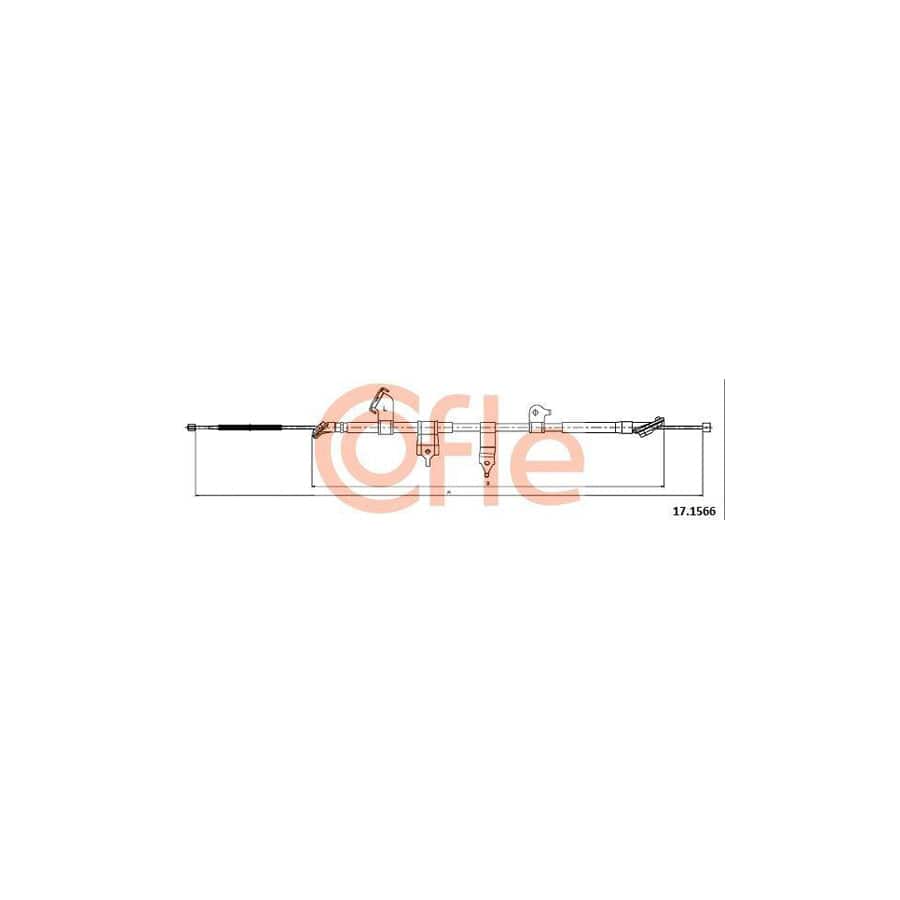Cofle 92.17.1566 Hand Brake Cable for Toyota Rav4 III Off-Road (Xa30)