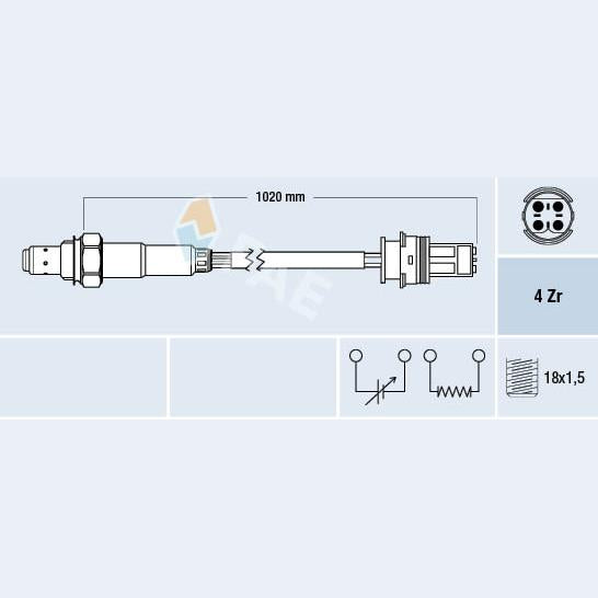 FAE AE77275 Lambda Sensor