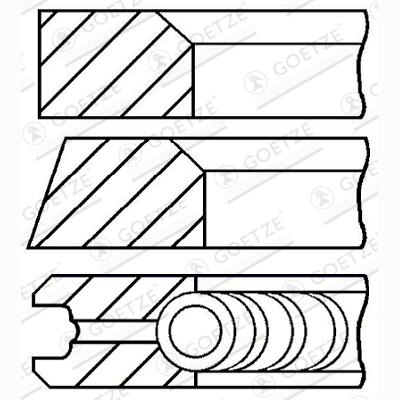 GOETZE 08-324500-00 Piston Ring Kit