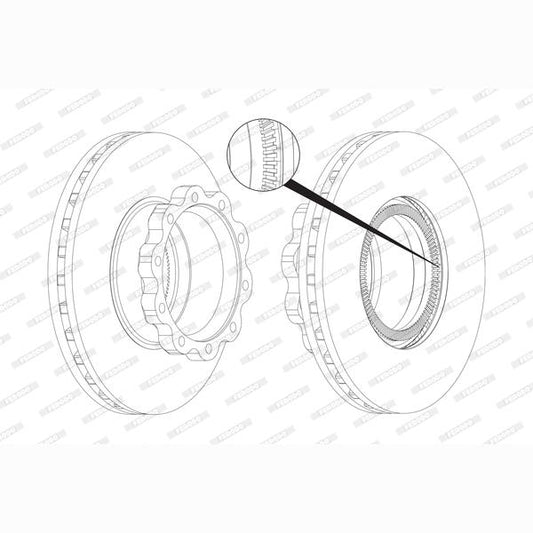 FERODO FCR161A Brake Disc