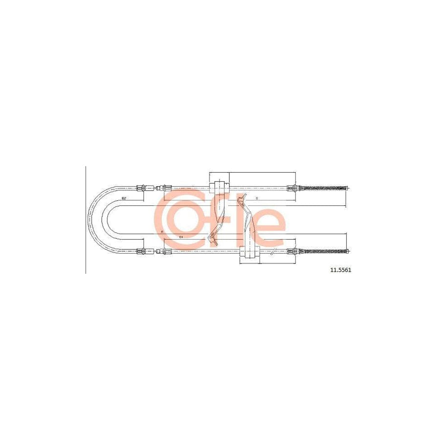 Cofle 11.5561 Hand Brake Cable for Ford Transit