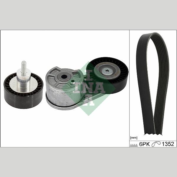 INA 529054910 V-Ribbed Belt Set