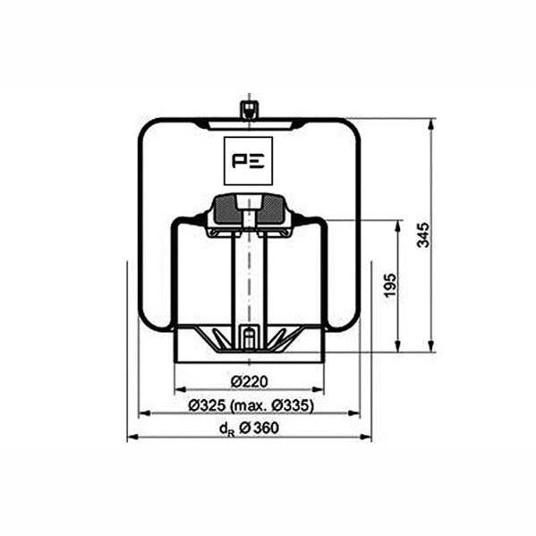 PETERS 084.115-75 Air Suspension Bellow