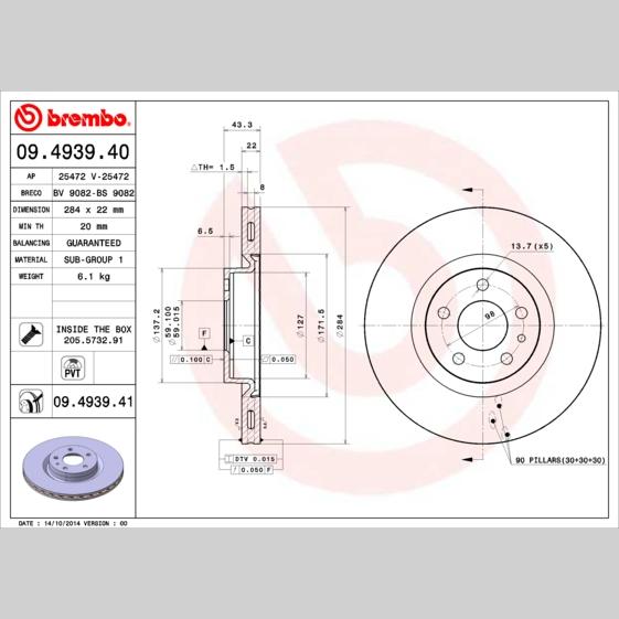 BBP 41553BBP Disc Brake Caliper Repair Kit