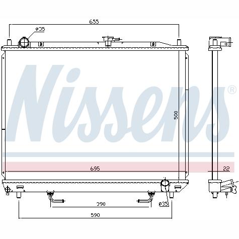 NISSENS NIS628985 Engine Radiator