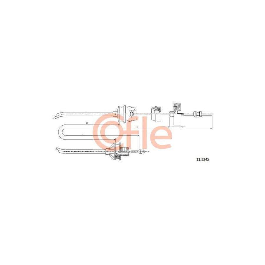 Cofle 11.2245 Clutch Cable for Citroen Xantia