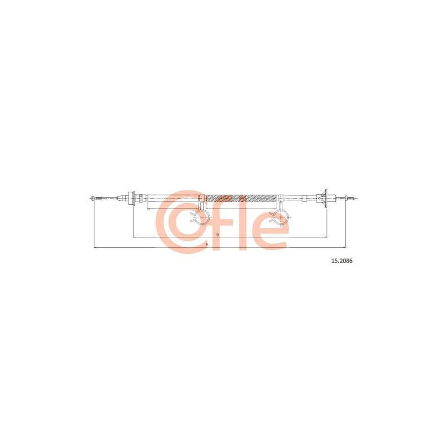 Cofle 15.2086 Clutch Cable for Ford Escort