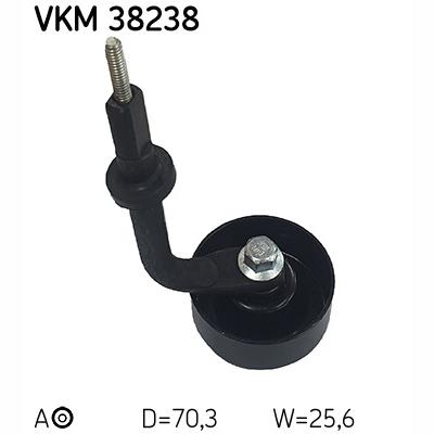 SKF VKM38238 V-Ribbed Belt Tensioner Pulley