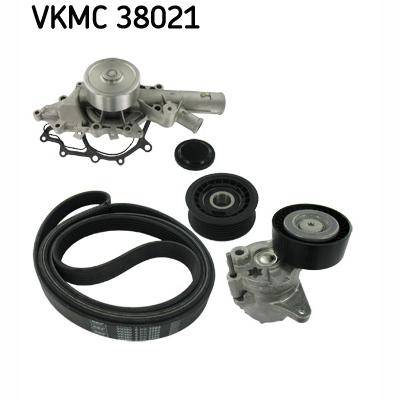SKF VKMC38021 Water Pump + V-Ribbed Belt Kit