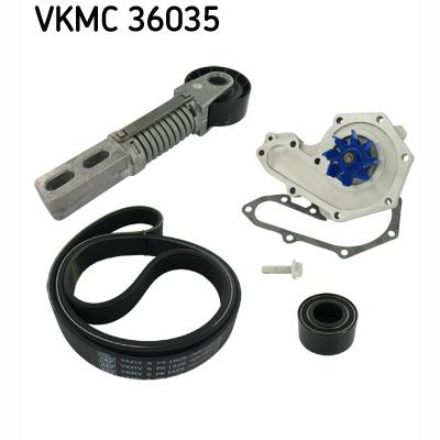 SKF VKMC36035 Water Pump + V-Ribbed Belt Kit