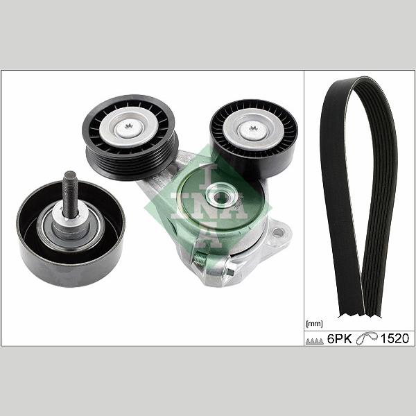 INA 529037610 V-Ribbed Belt Set
